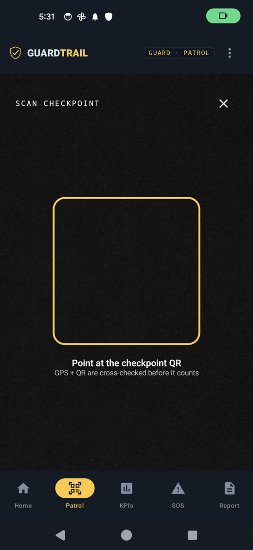 QR checkpoint scanner